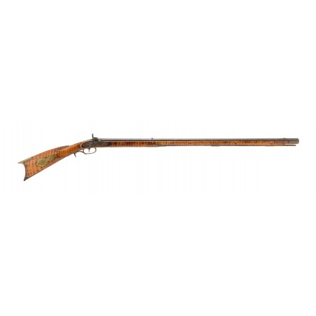 American Full stock percussion rifle with R.& W.C. Biddle & Co. Lock .48 caliber (AL9990) Consignment
