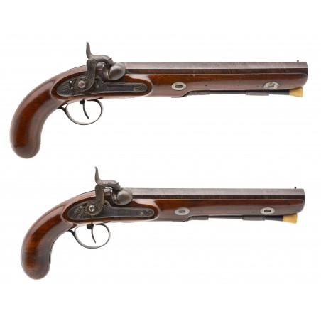 Pair of Pattison percussion pistols .65 caliber (AH8648)