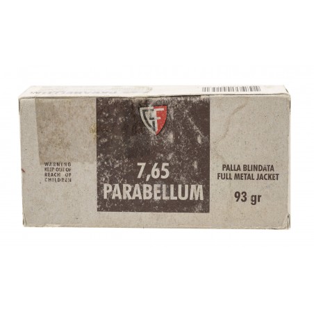 Fiocchi 7.65 Parabellum .30 Luger 50 Rounds FMJ 93 GR (AM1959)
