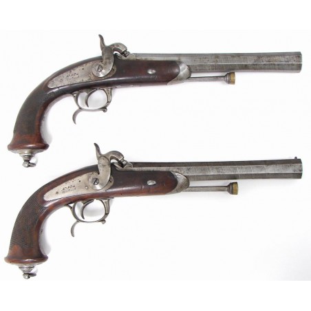 Pair of French model 1833 officers percussion pistols. (AH2682)