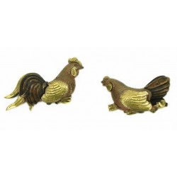 Pair of Menuki Rooster and...
