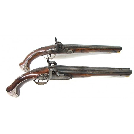 Pair of Large Bore Horsemans size pistols.  (AH2884)