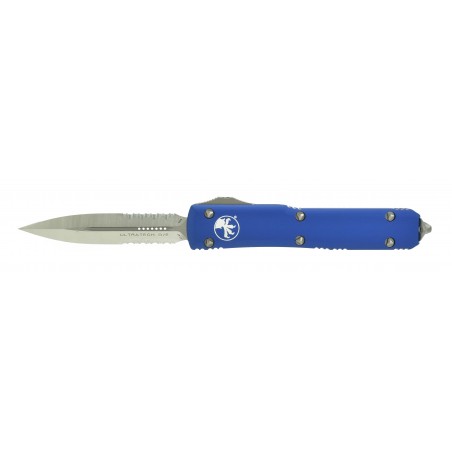 Microtech Ultratech Blue Satin Partial Serrated Automatic (K2100)