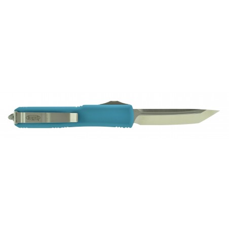 Microtech Ultratech Tanto Edge Turquoise Satin Standard Automatic (K2073)