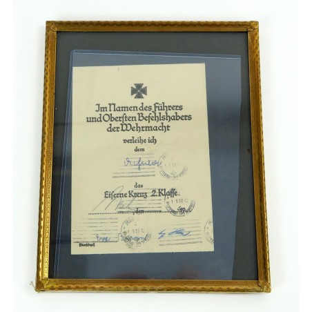 Iron Cross 2nd Class Award Document (MM1102)