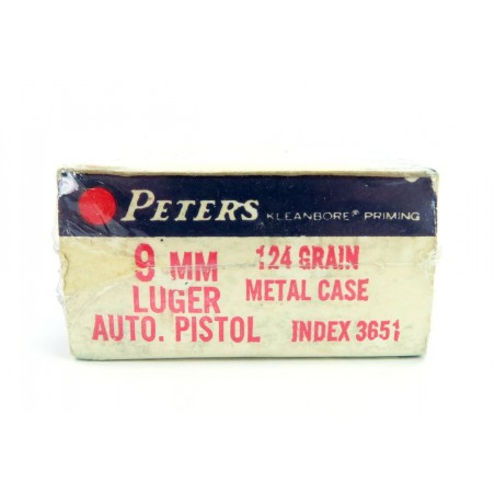 Peters 9mm Luger 124 grain collectable ammo (BP1055)