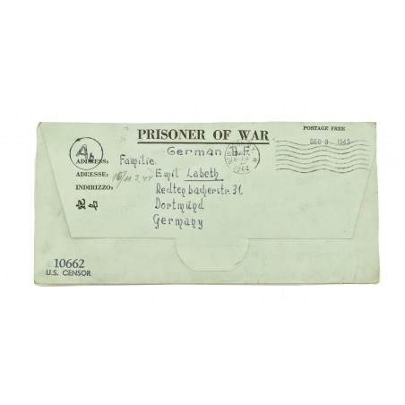 German WWII POW Letter from Huntsville, Texas (MM1303)