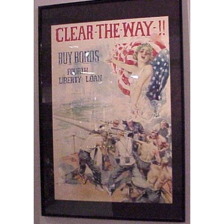 Clear The Way Buy Bonds - Forth Liberty Loan Poster  (MM118)