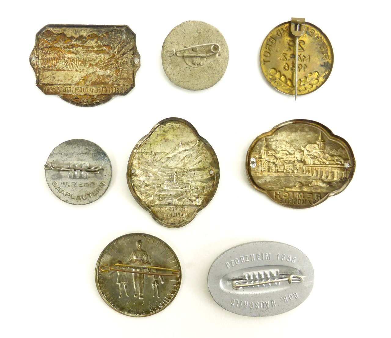 Eight Assorted Nazi Tinnies. 1936-1939 (MM808)