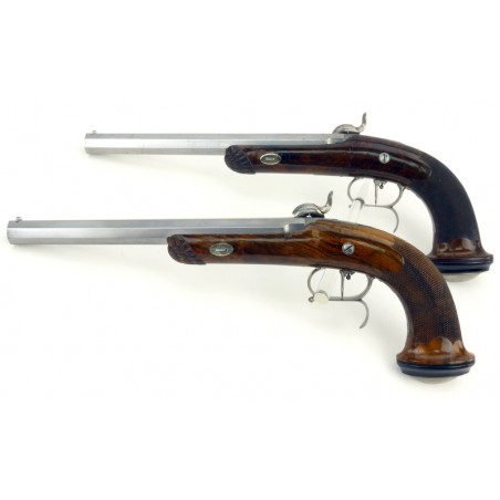 French Pair of Percussion target pistols by Gautier a Paris