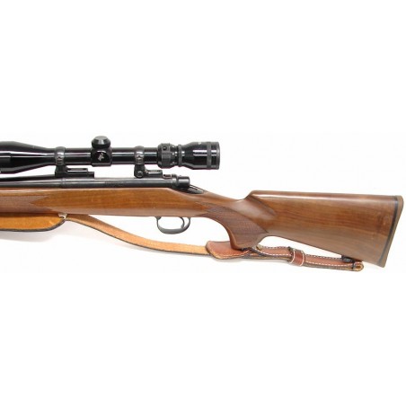 Remington 700 BDL .220 Swift caliber rifle. Classic model with scope and leather sling. (r5065)