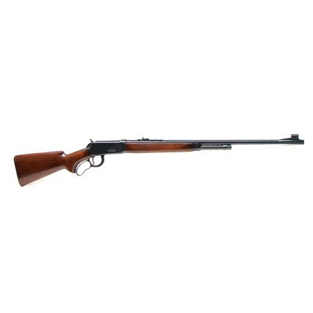 Winchester 64 .30 WCF caliber rifle. Manufactured approximately 1950. Gun is excellent with 99% bright original blue. (W5318)