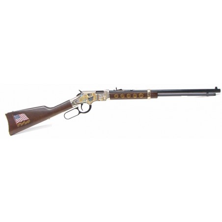 U.S. Henry Repeating Arms H004MS .22 S,L,LR caliber rifle. Golden Boy Military Service Tribute edition. Highly decora (R9787)