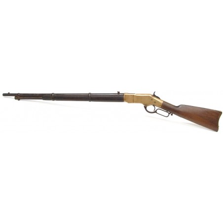 Winchester 1866 .44 R.F. caliber musket with good brass. Works fine. Decent old 66 musket. (w3261)
