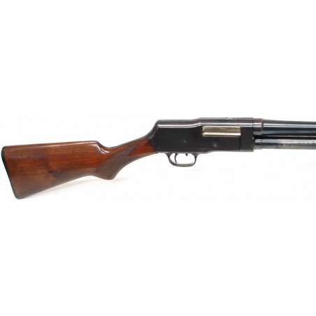Western Field 30 20 gauge shotgun. Early model pump action shotgun in scarce 20 gauge. Deluxe model with check (s2483)