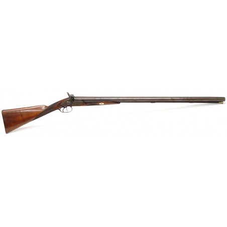 Damascus Double Barrel shotgun. This is a beautiful double barrel shotgun by Mortimer. It has been completely (s2540)