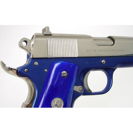 Colt Commander .45 ACP caliber pistol. Custom anodized finish & grips. (c2875)