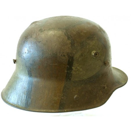 Imperial German WWI Stahl Helm  Model 1917 regulation camo pattern helmet. Size 66. (mh204)