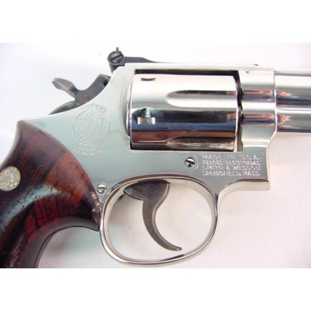 Smith & Wesson Model 19 .357 Magnum caliber revolver factory nickel. Pre-owned. (pr2679)