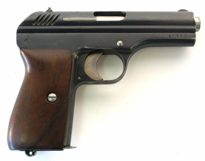 Czech CZ-24 .380 caliber pistol with holster. Manufactured 1926 
