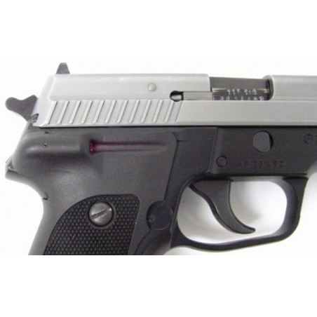Sig-Sauer Model P229 40/357 caliber 2-tone pistol with laser grips and 2 barrels. Comes with box. Pre-owned. (pr4386)