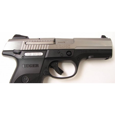 Ruger SR9 9 MM caliber pistol. Full size model with stainless steel slide. Excellent condition. (PR17596)
