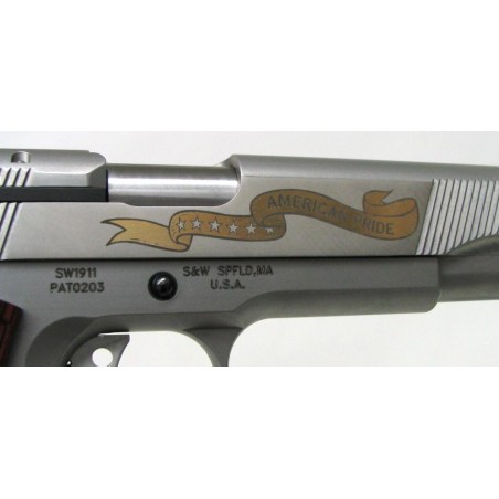 Smith & Wesson Model SW1911 .45 ACP caliber pistol. "Long may it wave" Special Edition 1 of 250. New. (pr5602)