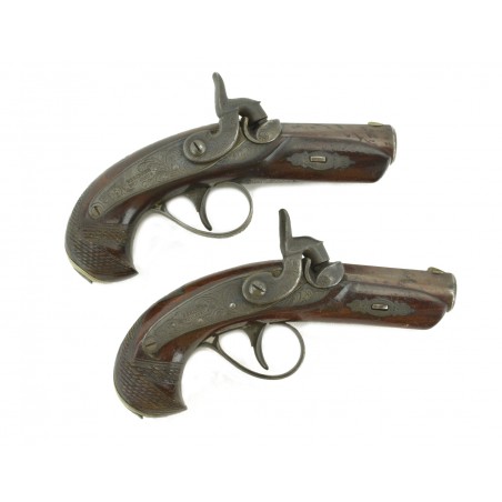 Very Fine Deluxe Henry Derringer Pair Marked N. Curry (AH4518)