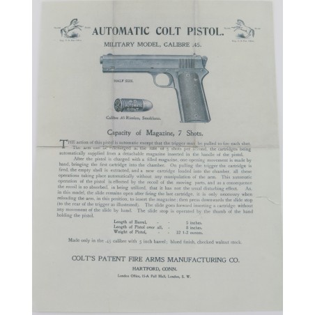 A Copy of an Instructional Pamphlet on Automatic Pistol Military Model (MIS1133)
