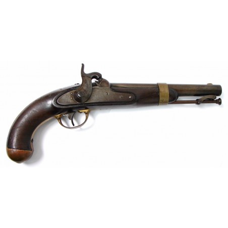 U.S. model 1842 Percussion pistol by I.N. Johnson. Barrel and lock dated 1855. Contract of 10,000 guns. Very nice pistol with un (AH3356)