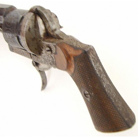 E. Lefaucheux Pinfire revolver also marked V. Collette, Liege. 3 ½ barrel and 7 ¼ overall. Factory engraved Excellent grips an (ah2572)