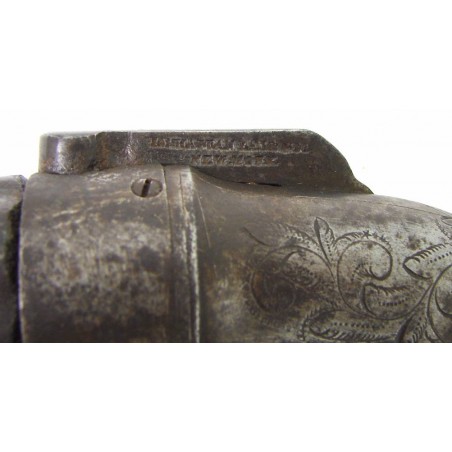 Manhatten Arms Co .31 caliber pepperbox revolver circa 1845. Barrel length 2 1/2. Action works fine. Grips are very good with 9 (ah2815)