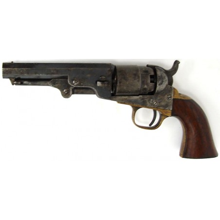 Colt Pocket Navy .36 caliber revolver with 4 1/2 barrel. Gun has numerous nicks and pit areas, but still has about 60-70 origi (c4337)