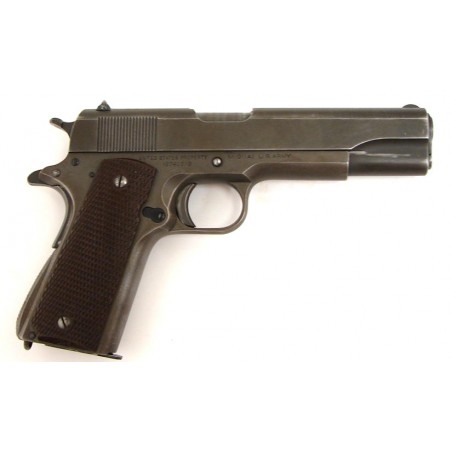 Colt 1911A1 .45 ACP caliber pistol manufactured approx. 1941. WB inspector. All parts correct. Serial number 740xxx range. Gun (c5606)