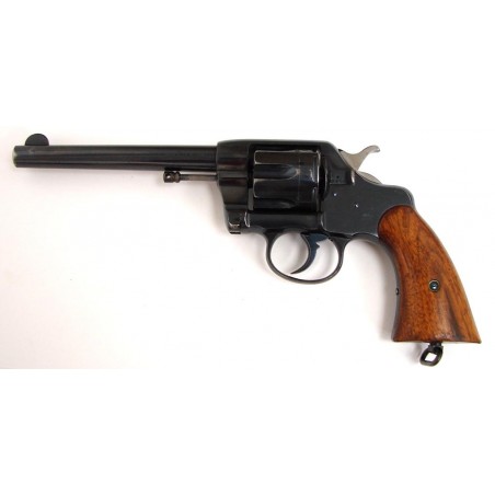 Colt 1901 .38 Colt new army revolver. Excellent condition with isolated pit on right sde of barrel near the muzzle and some mino (c5800)