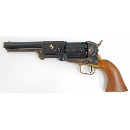 Colt 3rd Model Dragoon 2nd Generation revolver factory engraved with gold inlaid rampant Colt and gold band on barrel. A beautif (c6531)