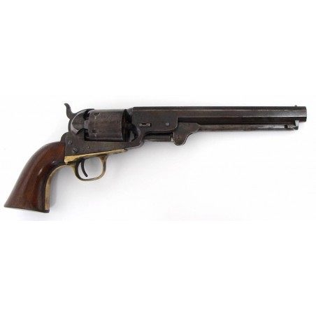Colt 1851 Navy 36 caliber with serial number 128XXX. 4-screw frame cut for stock. Gun is very sharp with crisp edges. No dings o (C6546)