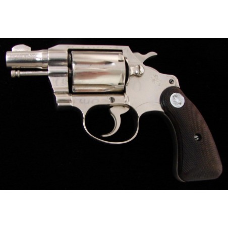Colt Detective Special .38 Special caliber revolver. Post-war 2nd issue with nickel finish. Excellent condition with light wear. (C8764)