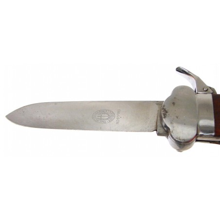 WWII German Paratrooper Gravity Knife. Made by Paul Weyersberg. It has a luftwaffe Eagle over 5 proof at the base of the spike.  (MEW1329)