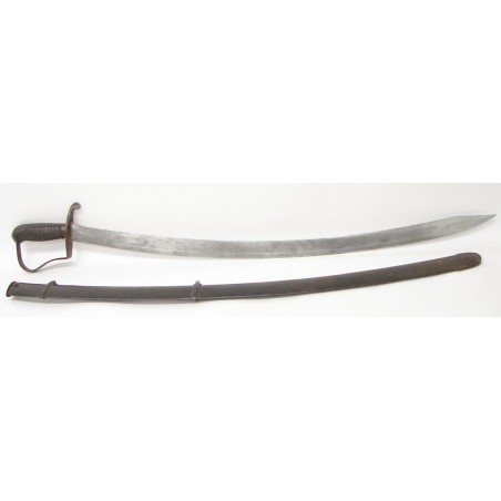 U.S. Model 1818 Starr Cavalry sabre. Very good blade marked N. Starr U.S. Minor dents in scabbard overall, a very decent Starr c (sw880)