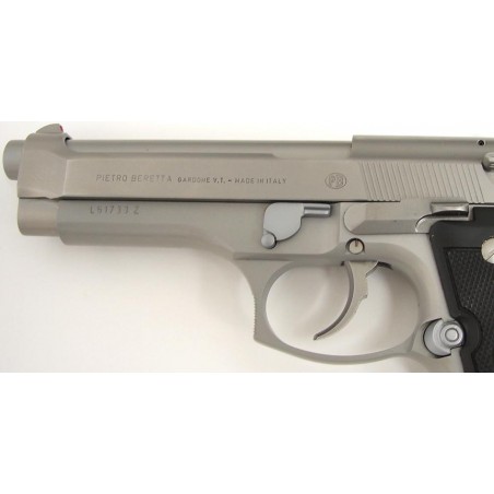 Beretta 92FS 9mm Para caliber pistol. Early stainless model made in Italy with matching color frame and mag. Excellent condition (pr11441)