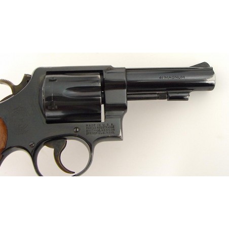 Smith & Wesson 58 .41 mag caliber revolver. This is a scarce service model with 4 barrel and fixed sight. Shows light wear. Thi (pr13010)