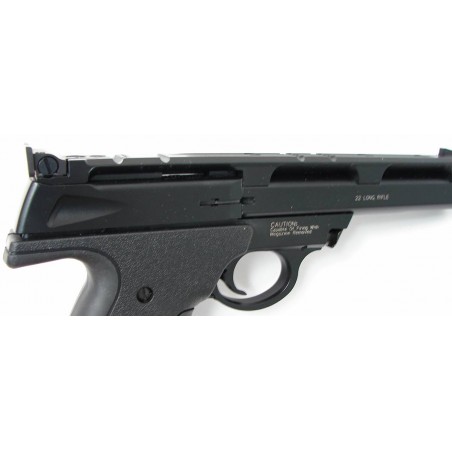 Smith & Wesson 22A .22 LR caliber revolver. 5 1/2 barrel. Adjustable rear sight with a rail on top. Excellent condition. (pr16958)