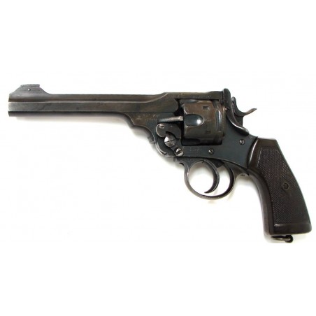 Webley & Scott Mark VI .45 ACP caliber revolver. 1918 production. W.W.I and W.W.II British issue. Matching serial numbers. Excel (PR17222)