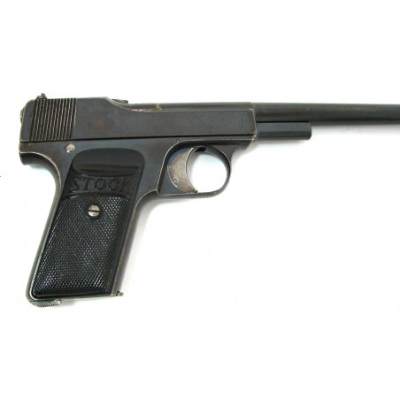 Franz Stock Target .22 LR caliber pistol. Rare Franz Stock  Target model with 7 1/2" barrel. Excellent bore. Action works perfec (PR19715)