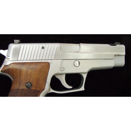Sig Sauer P226 9mm Para caliber pistol. West German model with hard chrome finish, ported barrel and custom wood grips. Excellen (PR20082)
