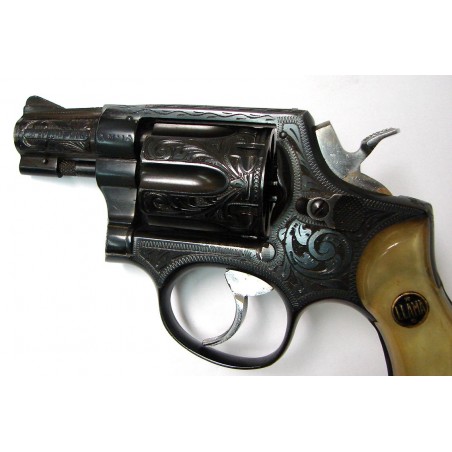 Llama Scorpio .38 Special caliber revolver. Factory engraved snubnose model with fancy grips. (PR23217)