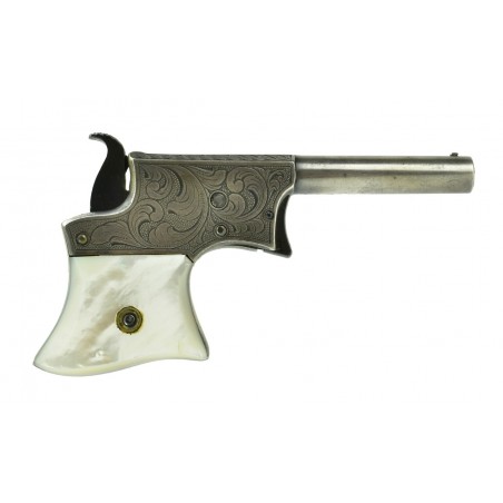 Cased Factory Engraved Silver Plated Remington Vest Pocket Pistol (AH4991)