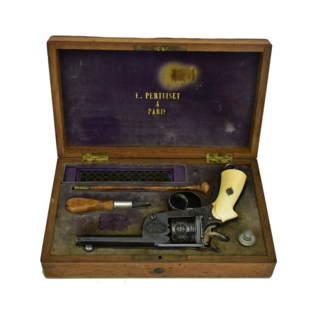 Very Rare French Levaux Revolver by E. Pertuiset (AH4898)