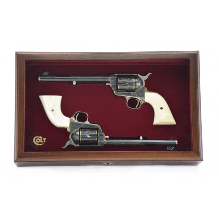 Cased Pair of Custom Engraved Colt Single Action .45 LC Revolvers (C13852)